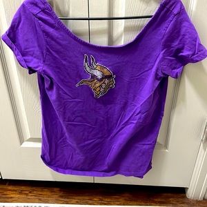 Minnesota Vikings low cut t shirt nfl edition bedazzled